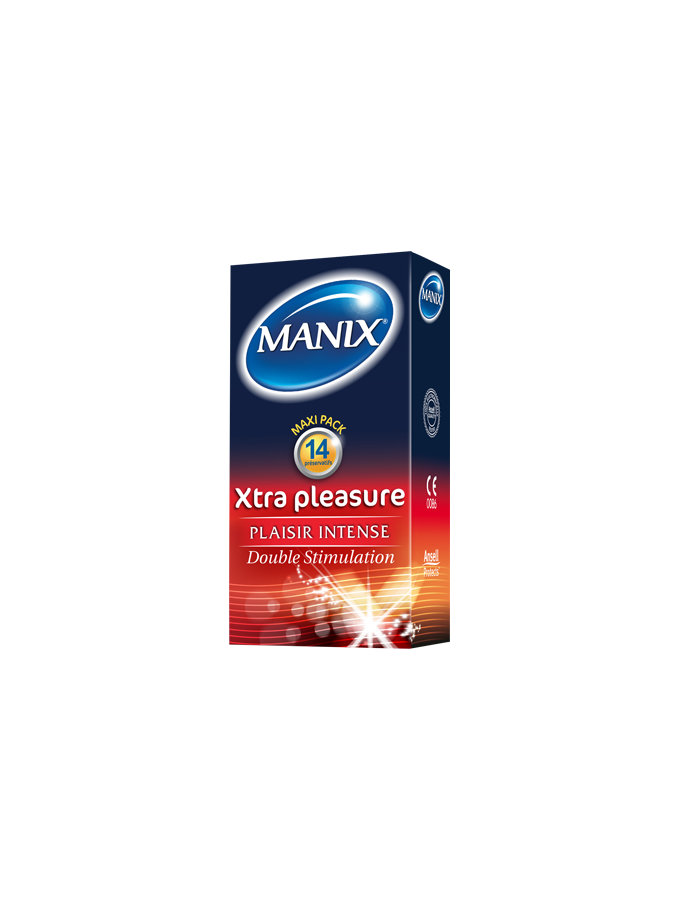 Manix Xtra Pleasure, boîte 14 préservatifs