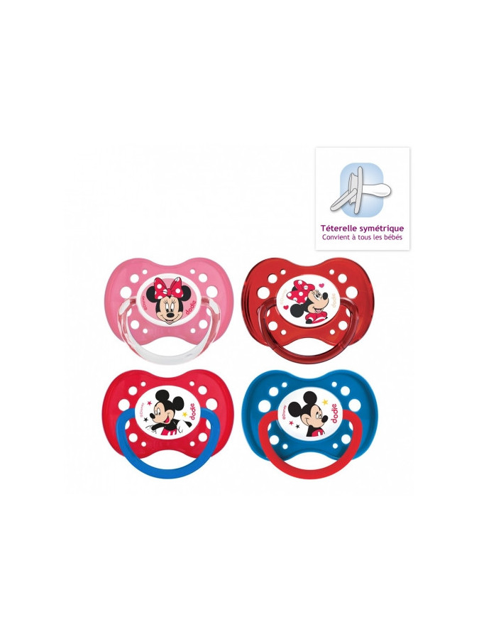 Duo Sucette +18 Mois Minnie Silicone - 2 sucettes