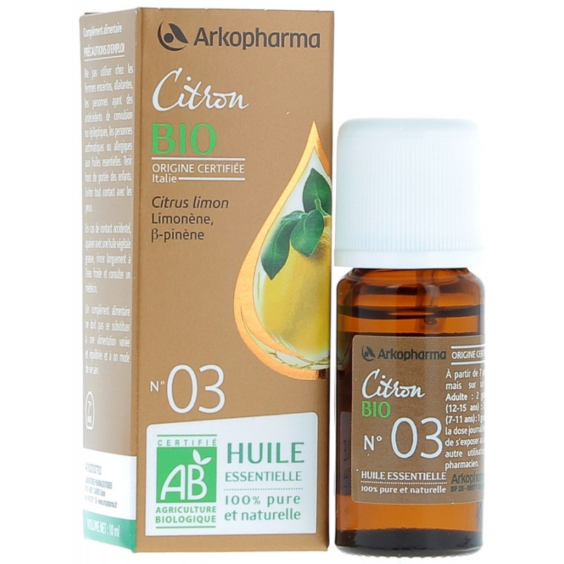 Arkopharma Huile Essentielle Citron Bio - 10 ml