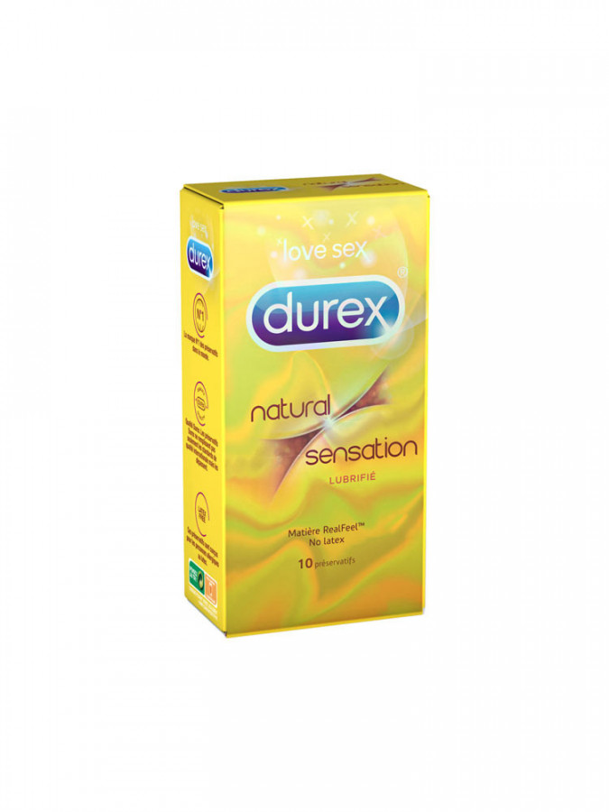 Durex Natural Sensation Sans Latex - 10 Préservatifs