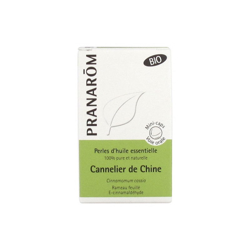 Pranarôm Perles d'Huile Essentielle Cannelier de Chine (Cinnamomum cassia) Bio - 60 Perles