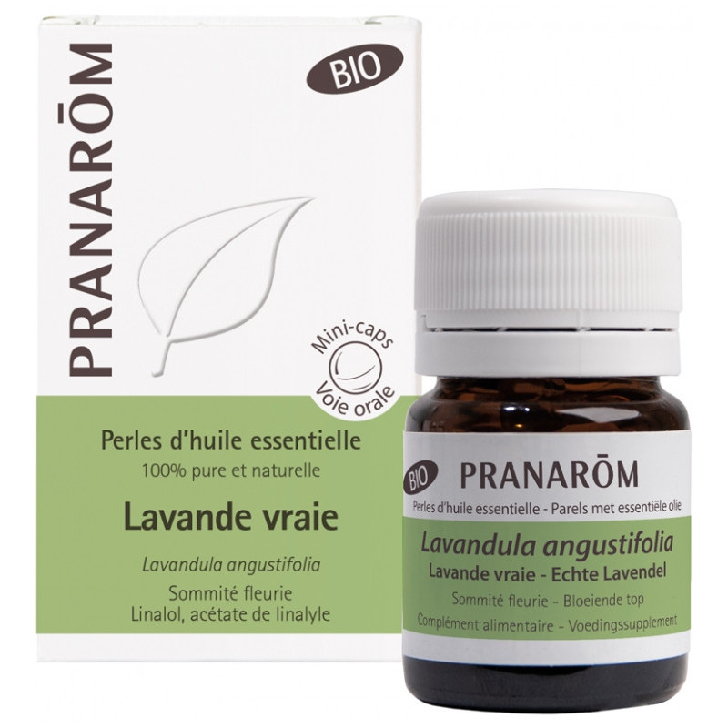 Pranarôm Perles d'Huile Essentielle Lavande Vraie (Lavandula angustifolia) Bio - 60 Perles