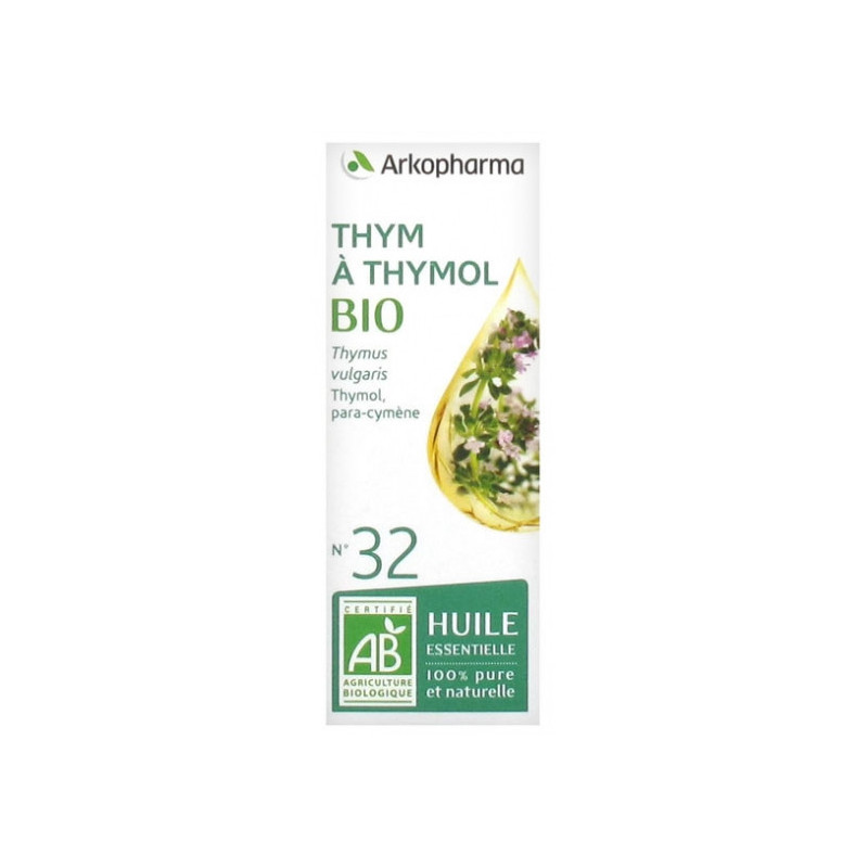 Arkopharma Huile Essentielle Thym à Thymol (Thymus vulgaris) Bio n°32 - 5 ml