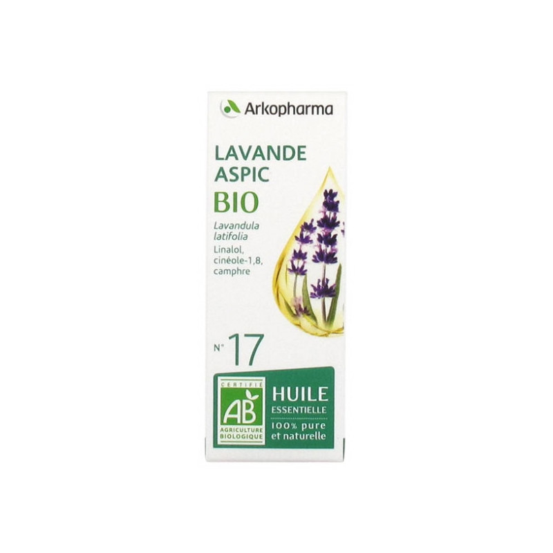 Arkopharma Huile Essentielle Lavande Aspic (Lavandula latifolia) Bio n°17 - 10 ml