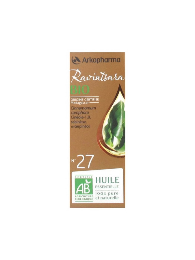 Arkopharma Huile Essentielle Ravintsara (Cinnamomum camphora) Bio n°27 - 5 ml