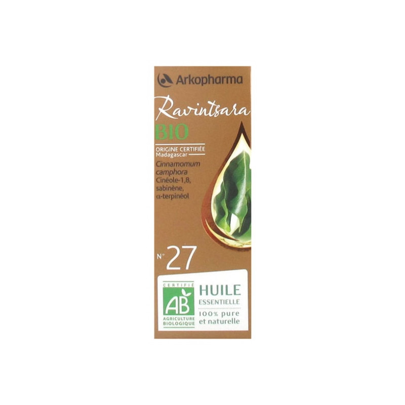 Arkopharma Huile Essentielle Ravintsara (Cinnamomum camphora) Bio n°27 - 5 ml