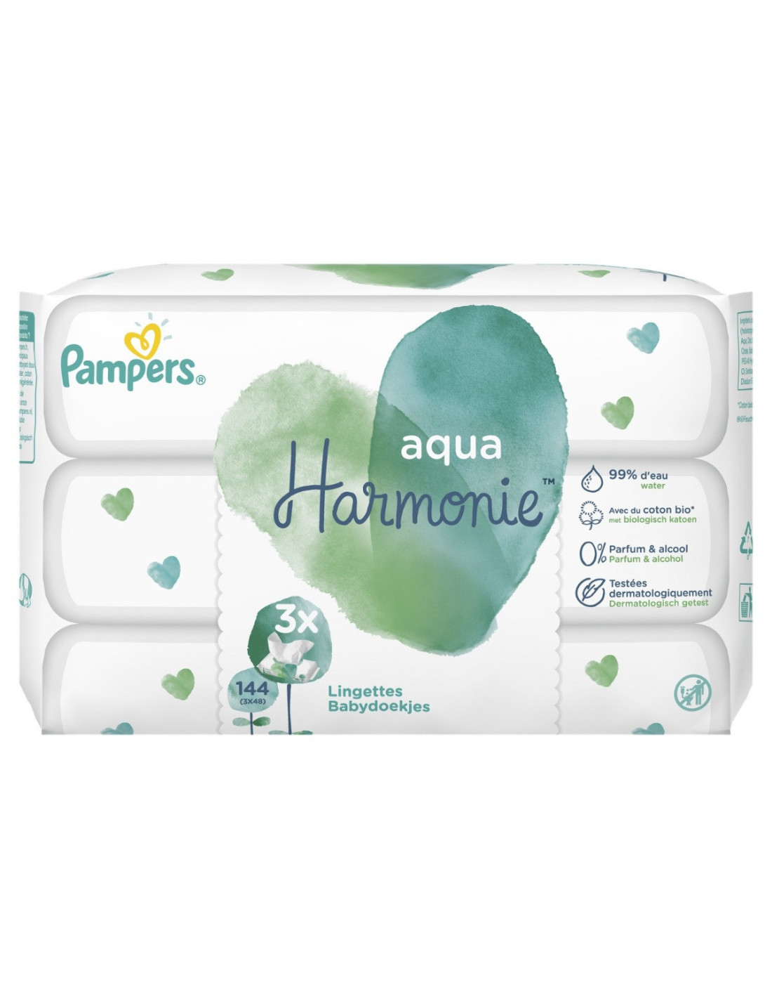 Pampers Lingettes Harmonie - 3x48 unités