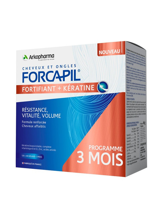 Forcapil Fortifiant Kératine+ - 180 Gélules