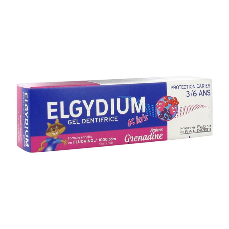 Elgydium Gel Dentifrice E 3-6 ans Arome Grenadine - 50ml