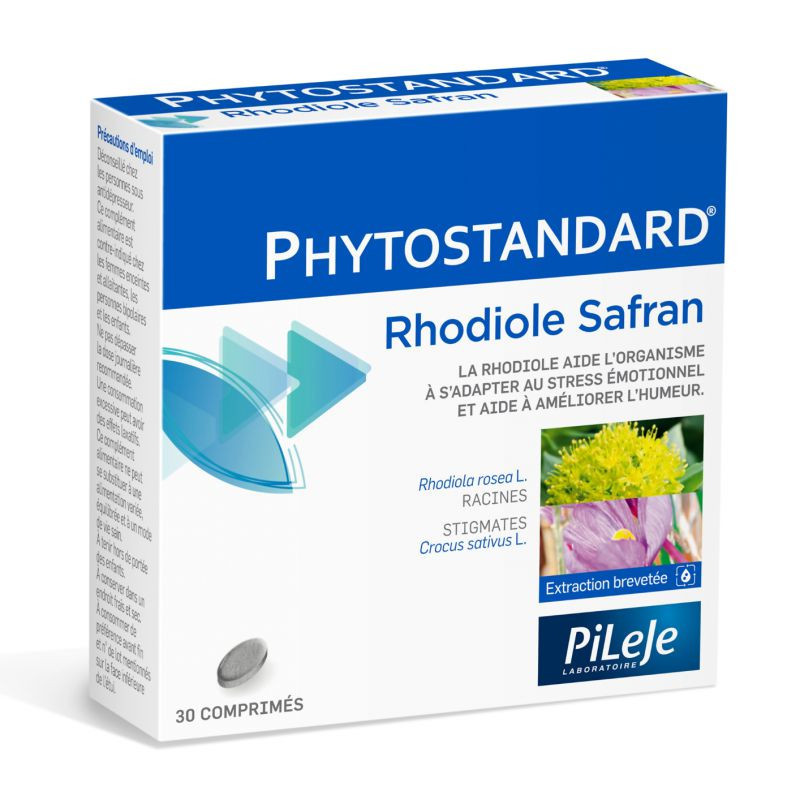 Pileje Phytostandard rhodiole safran - 30 comprimés