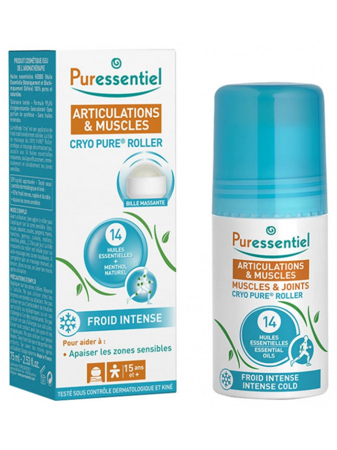 Puressentiel Articulations & Muscles Cryo Pure Roller aux 14 Huiles Essentielles - 75ml