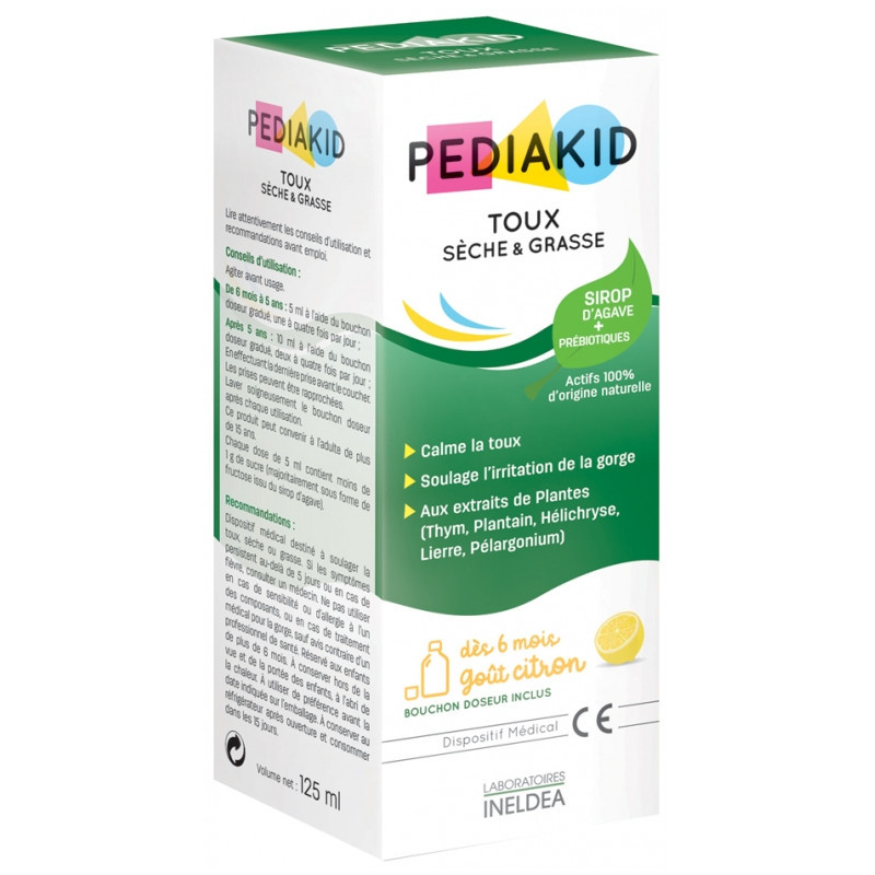 Pediakid toux sèche & grasse sirop - 125 ml