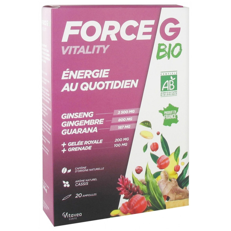 Nutrisanté Force G Bio Vitality - 20 ampoules