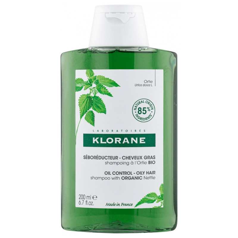 Klorane Shampoing à l'Ortie Bio - Séborégulateur Cheveux Gras - 200 ml
