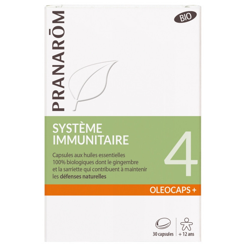 Pranarôm Oléocaps+ 4 Système Immunitaire Bio - 30 Capsules