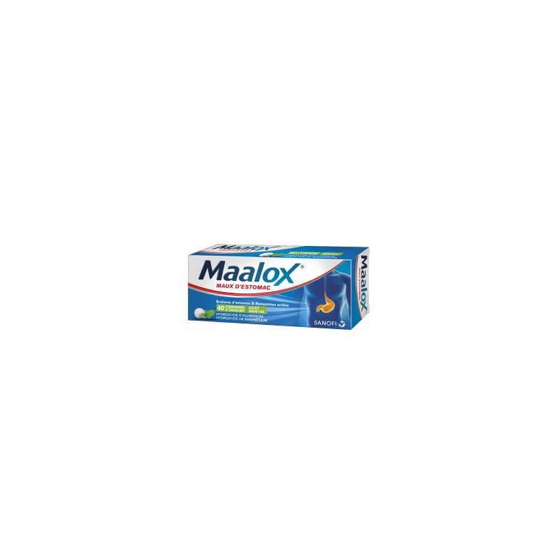 MAALOX MAUX D'ESTOMAC , comprimé à croquer - 40 comprimés