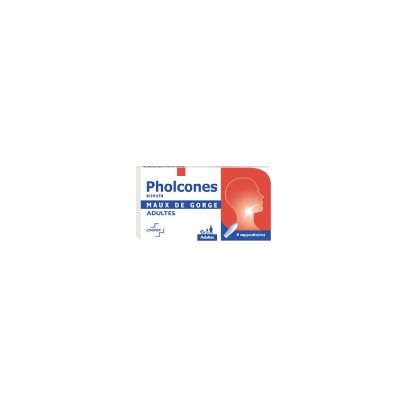 PHOLCONES BISMUTH ADULTES - 8 suppositoires