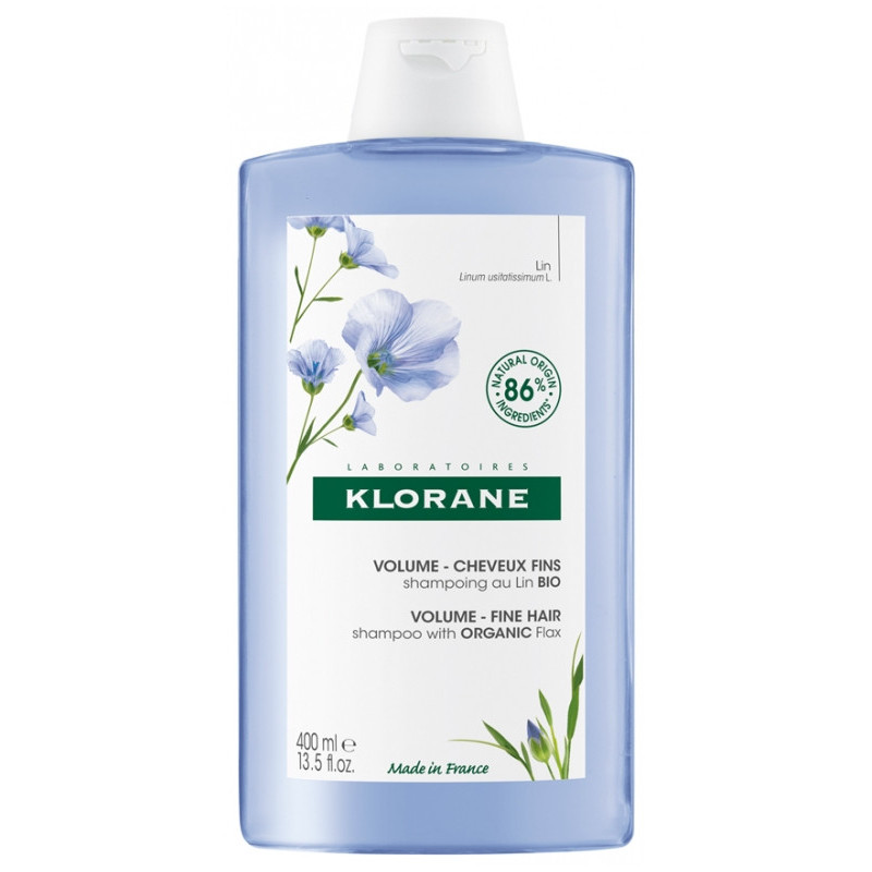 Klorane Volume - Cheveux Fins Shampoing au Lin Bio - 400 ml