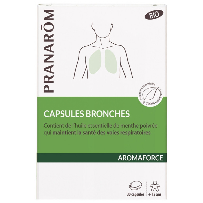Pranarôm Aromaforce Capsules Bronches Bio - 30 Capsules