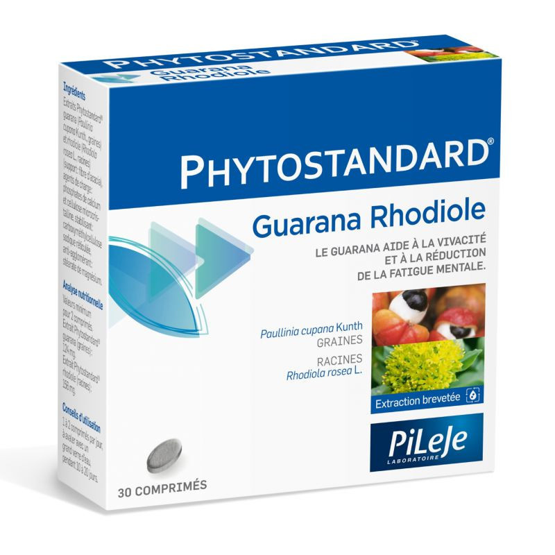 Phytostandard de Guarana-Rhodiole, 30 comprimés