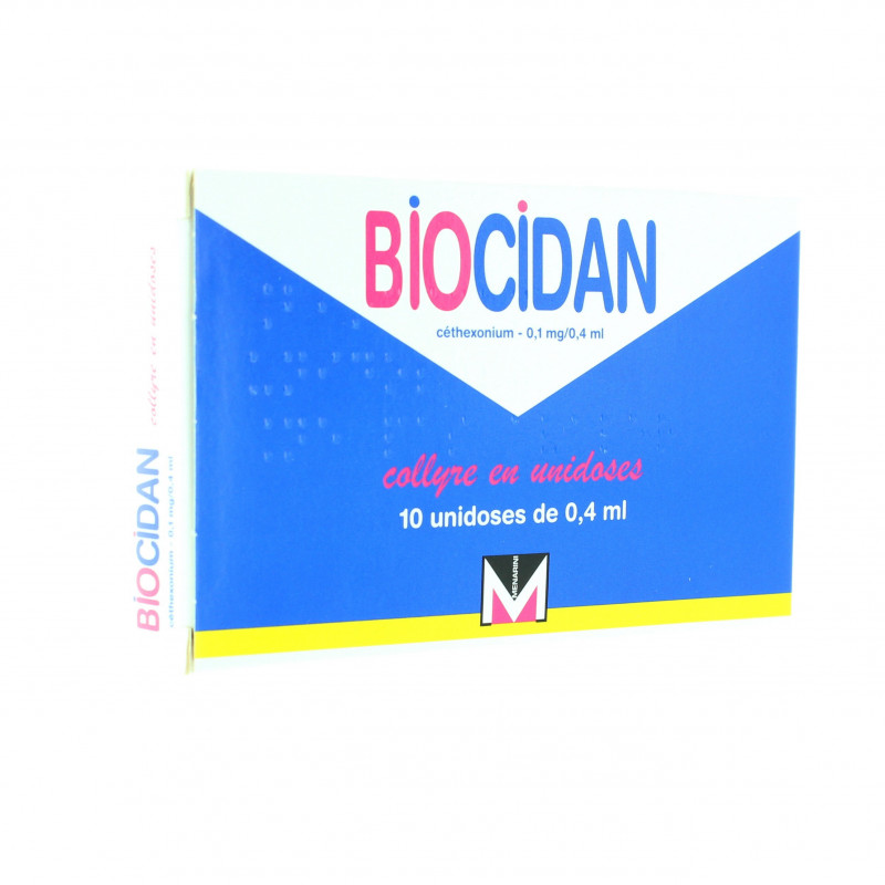 BIOCIDAN 0,1 mg/0,4 ml, collyre en récipient unidose - 10 récipients