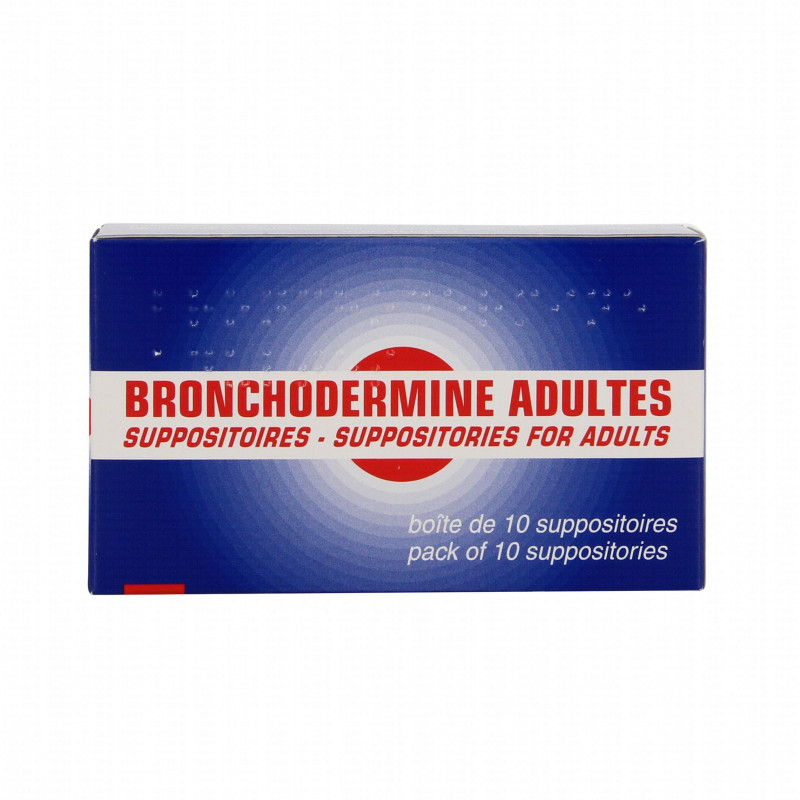 BRONCHODERMINE ADULTES - 10 suppositoires