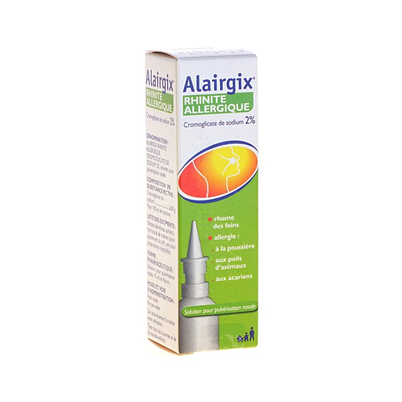 ALAIRGIX RHINITE ALLERGIQUE CROMOGLICATE DE SODIUM 2%, solution pour pulvérisation nasale - 15 ml