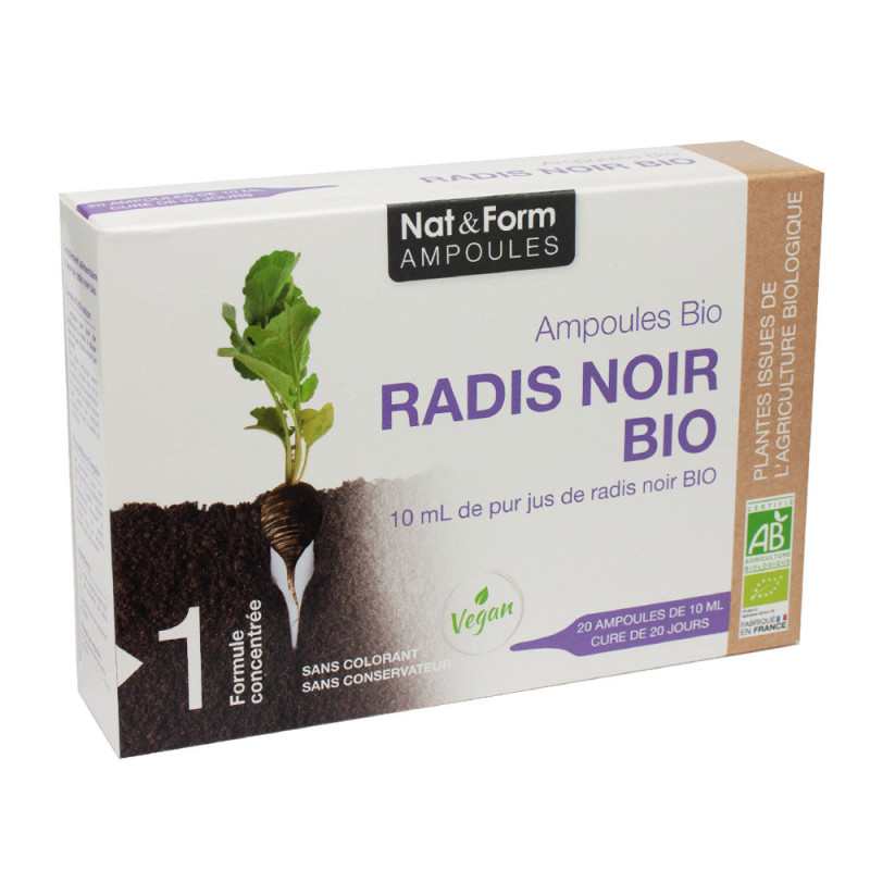 Nat&Form Radis Noir Bio ampoules - 20 ampoules 