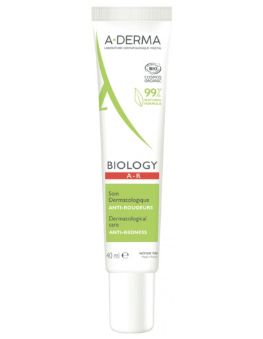 A-DERMA Biology A-R Soin Dermatologique Anti-Rougeurs Bio - 40 ml
