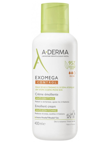 A-DERMA Exomega Control Crème Émolliente Anti-Grattage - 400 ml