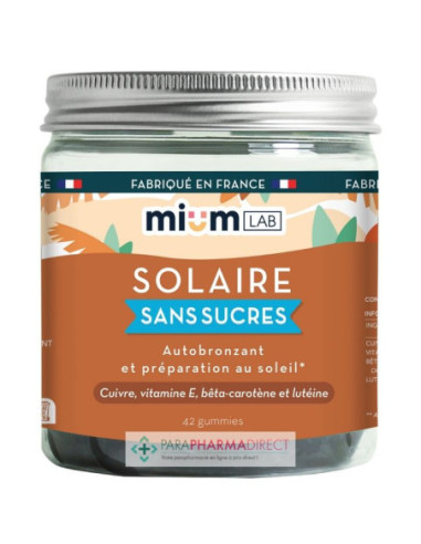 Mium LAB - Solaire - Sans Sucres - 42 Gummies