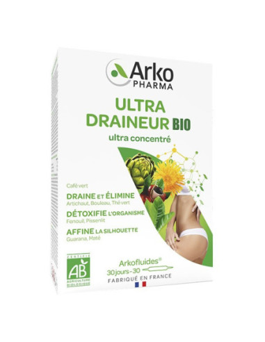 Arkopharma Arkofluides Ultra Draineur bio - 30 ampoules 
