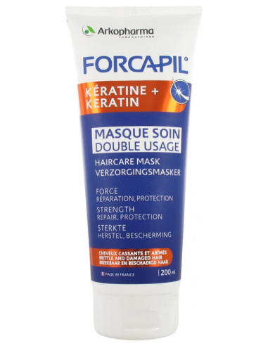 Arkopharma Forcapil Kératine + Masque Soin Double Usage - 200 ml