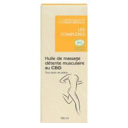 Laboratoire du Haut Ségala Huile de massage détente musculaire au CBD certifiée BIO - 100 ml