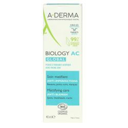 A-DERMA Biology AC Global Soin Matifiant Anti-Imperfections Bio - 40 ml