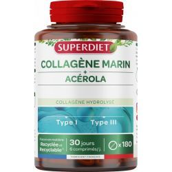 Collagène Marin + Acérola - 180 comprimés