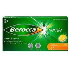 Bayer Berocca Energie Orange effervescents - 30 Comprimés 