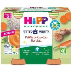 Petits mijotés Poêlée Carotte Riz Veau - 190g x2
