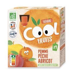 Vitabio Pomme Pêche Abricot - 4x90g