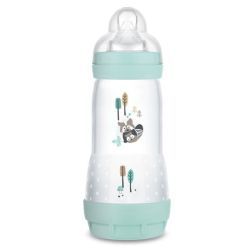 MAM Easy Start Biberon Anti-Colique Couleurs de la Nature 4 Mois et + Débit 3 - Couleur : Aqua - 320 ml 