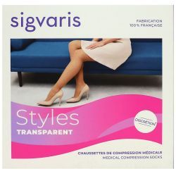 Sigvaris Chaussettes Styles Transparent Noir Taille M N