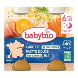 Menus Du Soir Carotte Patate douce Blé - Petits pots 2x200g