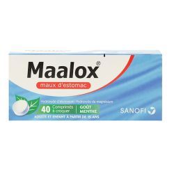 MAALOX MAUX D'ESTOMAC , comprimé à croquer - 40 comprimés