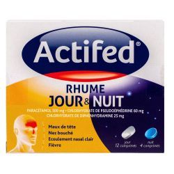 ACTIFED RHUME JOUR ET NUIT, comprimé - 16 comprimés