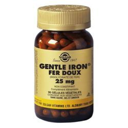 Solgar Gentle Iron Fer Doux 25mg - 90 gélules végétales