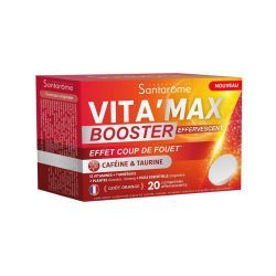 Vita'max Effervescent Booster Anti-Fatigue Goût Orange - 20 comprimés effervescents