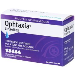 Ophtaxia Lingettes Soin Paupières Cils - 20 unités