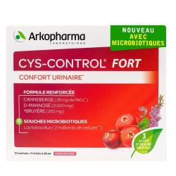 Arkopharma Cys-Control Fort - 10 Sachets + 5 Sticks à Diluer