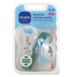 Kit Sucette Silicone + Attache-sucette - 0-6Mois