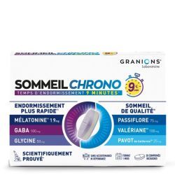 Sommeil Chrono - GABA, Mélatonine & Passiflore - 30 comprimés